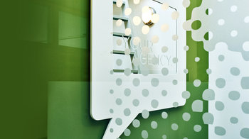 Spiegel mit Aufdruck: Your Agency