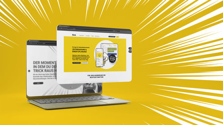 Blink-Sonne mit Bildschirm, Laptop