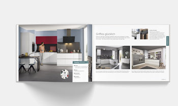 Küchen Quelle Katalog, offen, Grifflose Küchen