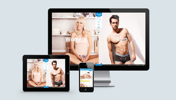 sloggi-Website: Ansicht PC, Tablet und Smartphone