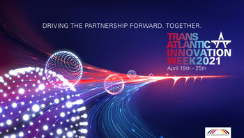 Key Visual mit Trans Atlantic Innovation Week 2021 und Botschaft