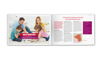 Doppelseite Nestwärme - von bezahlbarem Wohnen bis Nahversorgung