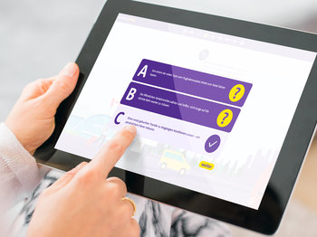 Travel Buddy - Tablet Fragenscreen Abholservice