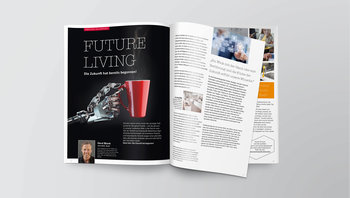 Innenseite des Magalogs Cookook von küchenquelle: Gastbeitrag Living Future