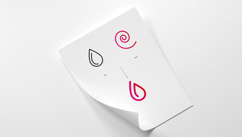 Entwicklungsstufen Logo PBM: stilisierter Blutstropfen