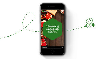 Insta-Story xams mit grüner Wabe