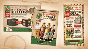 Hasen-Bräu: Anzeigen zum Jubiläum