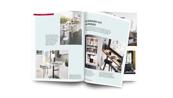 Blick in den Magalog- Thema Küche als Arbeitsplatz