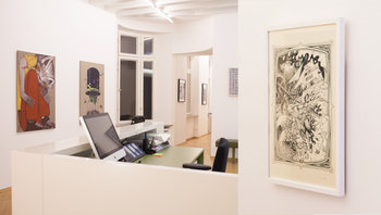 Eingangsbereich Bloom München mit Art Avenue Bildern