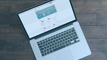 Riem Arcaden Banner auf PC-Monitor