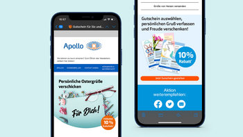 Mobil Ansicht des Newsletters zur Osteraktion