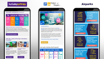 Mobile Ansichten - Adaption für die drei Marken HX, Parken&Fliegen und Airparks