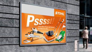 Großfläche zur STIHL Akku-Power