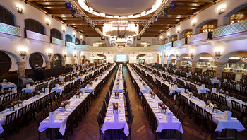 Festtafel "Pack ma's!" von oben im Löwenbräukeller München
