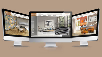 3 Monitore mit Impressionen der Argile-Website