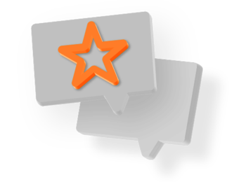 Icon Sprechblase mit Stern