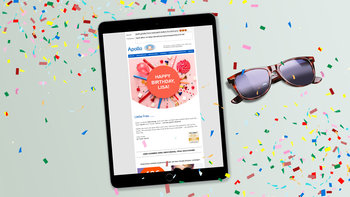 Tablett mit Apollo Newsletter