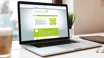 Online-Auftritt Green Clean: Laptop-Ansicht