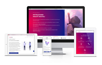 #machtdigital Internetauftritt gezeigt auf verschiedenen digitalen Medien