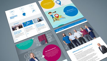 Wackler Service Group Website: Ansicht von 4 verschienenen Webseiten