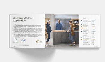 Küchen Quelle Katalog, offen, Inhaltsverzeichnis