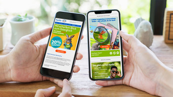 Apollo Osteraktion auf Handyscreen.