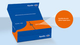Verpackung von Apollo-Optik in Blau-Orange