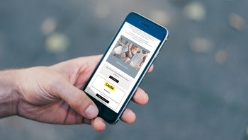 CALIDA-Landingpage: Ansicht Smartphone