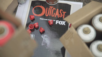 Detailansicht Entwurf mit Spraydosen