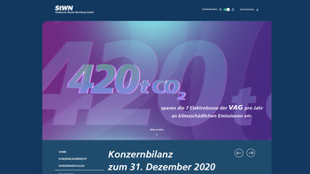 STWN Geschäftsbericht 2020 - KeyVisual Dark-Modus