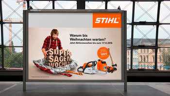 Großfläche: Herbstaktion rund um Sägen von STIHL