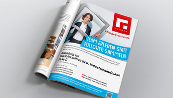 Kampagnen Motiv - Anzeige - Azubine im Bilderrahmen aus Aluprofil