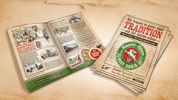 Hasen-Bräu: Markenmagazin, offen und geschlossen