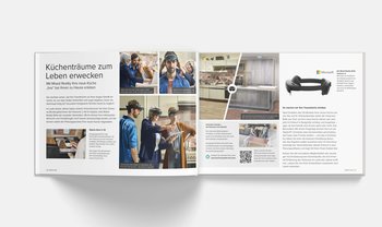 Küchen Quelle Katalog, offen, 3D Planung mit Reality-Brille