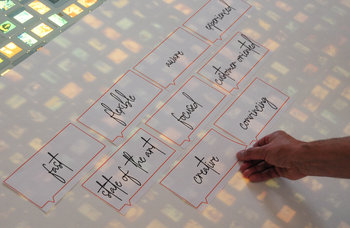 Markenkern-Konzept mit Post-its