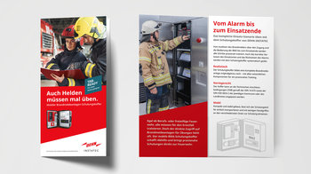 Flyer geschlossen und geöffnet