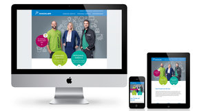 Website-Ansicht auf PC, Smartphone und Tablet