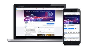 Facebook Ansicht mit Key Visual - Desktop und Smartphone