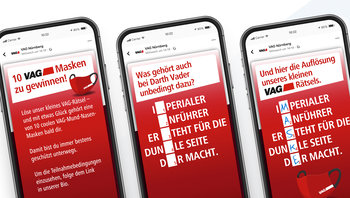 Instagram-Story: VAG Masken-Gewinnspiel 