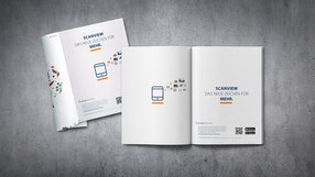 Augmented Reality App erklärt in einem Heft, Heft aufgeschlagen