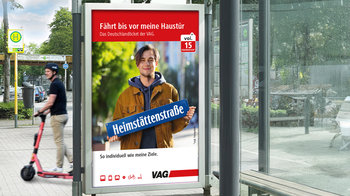 Citylight mit Mann, Heimstättenstraße