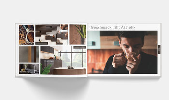 kuechenquelle Sortimentskatalog 2019: Innenteil, Bereich Inspiration, Auftakt Design-Küchen