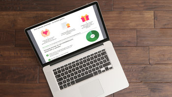 Laptop mit Ansicht Landingpage Spendenaquise Kinderschutz München