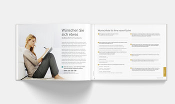 Küchen Quelle Katalog, offen, Küchen-Wunschliste