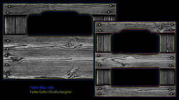 Tucher Bierkasten in Holzoptik, Relief