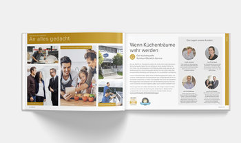 Küchen Quelle Katalog, offen, Rund um Glücklich Service