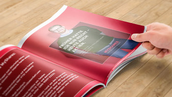 Broschüre zu MYSHARES aufgeschlagen