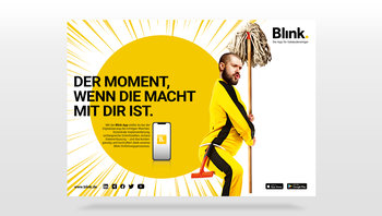 Kampagnen-Motiv Superheld à la Jacky Chan