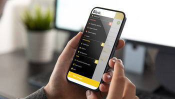 Mobile Phone mit Blink App