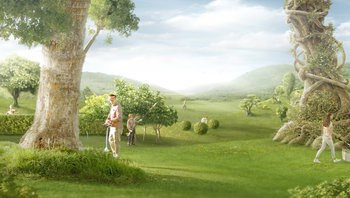 TV-Spot STIHL: paradiesisch anmutender Test-Garten 